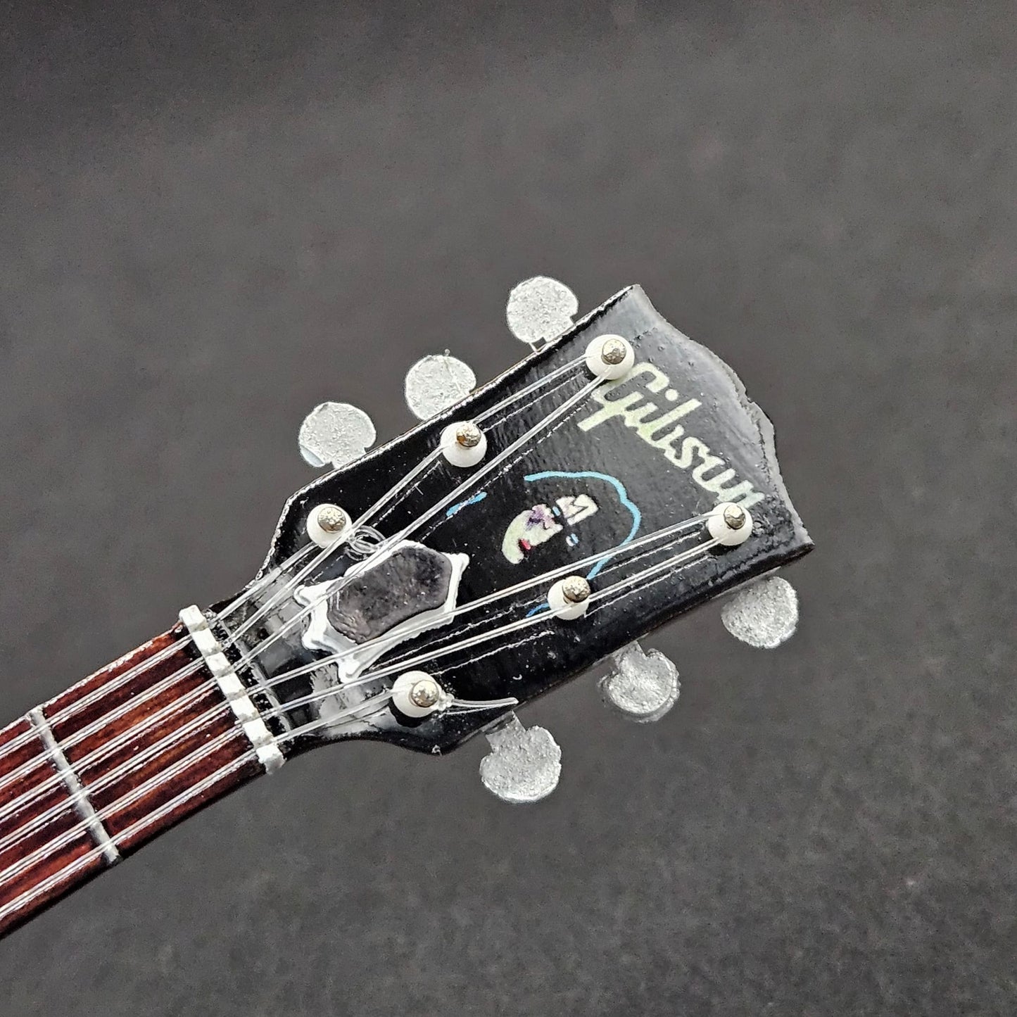 Miniature Guitar - KISS Ace Frehley Gibson Les Paul Custom Sunburst - Model Guitar Inc Stand