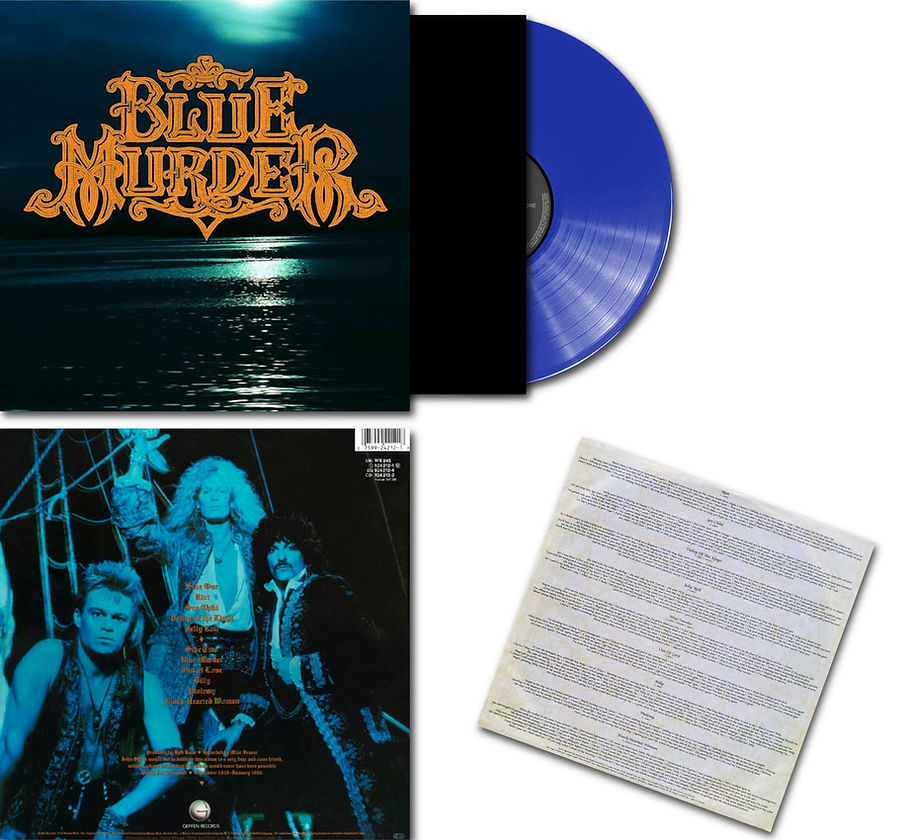 Blue Murder – Blue Murder  SELF TITLED "COLOURED VINYL RECORD LP"