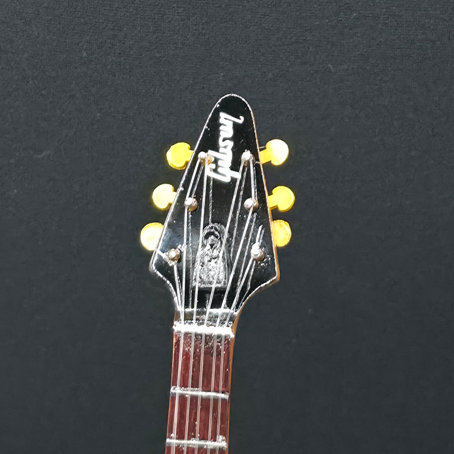 Miniature Guitar - Gibson Flying V Natural - Model Guitar Inc Stand