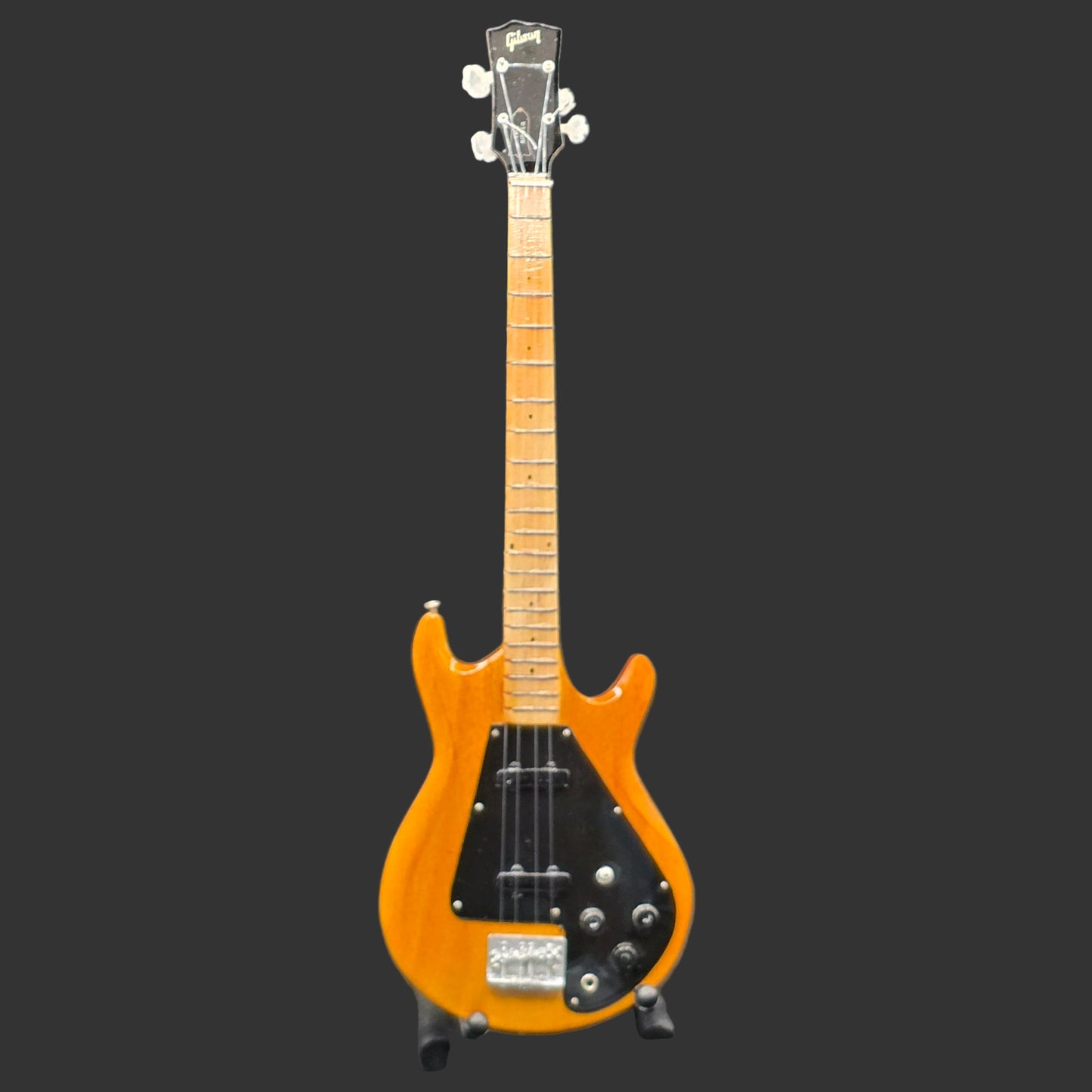 Miniature Guitar - Gibson Ripper Bass Natural - Model Guitar Inc Stand