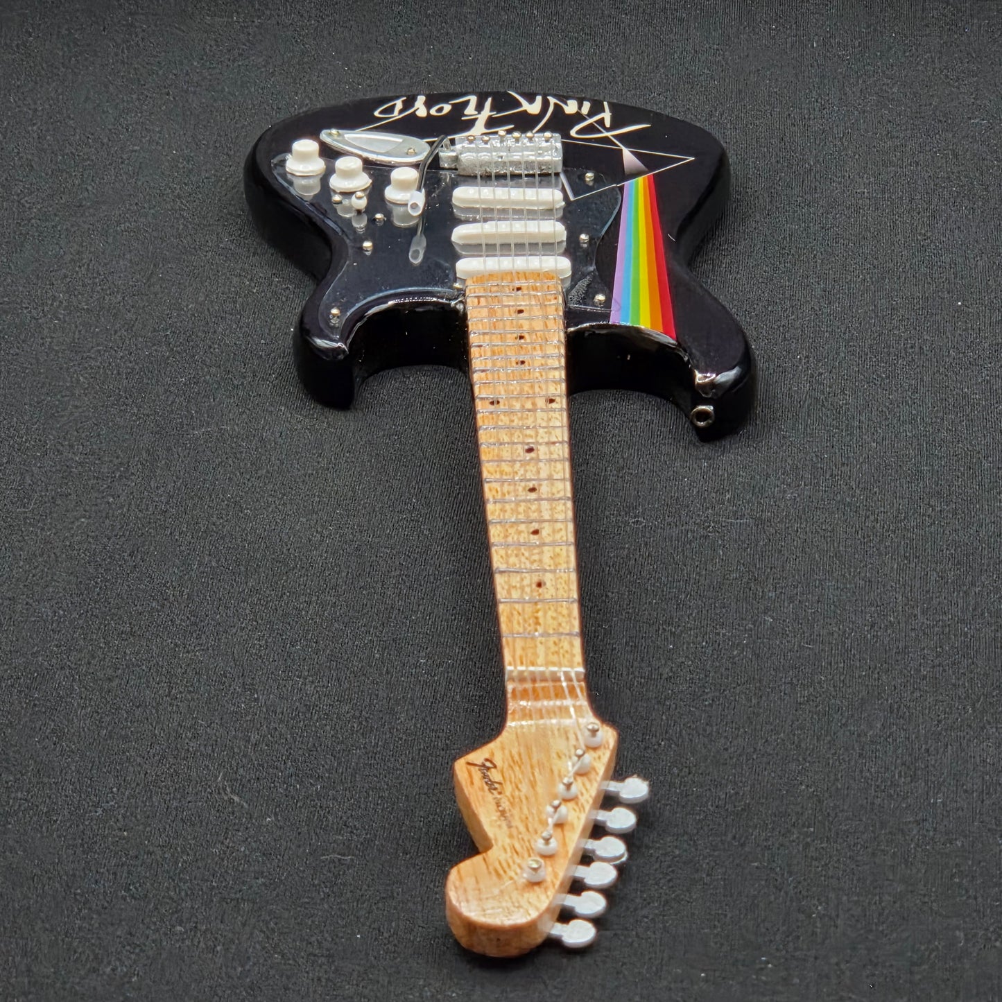Miniature Guitar - Pink Floyd Dark Side Of The Moon Fender Stratocaster - Model Guitar Inc Stand