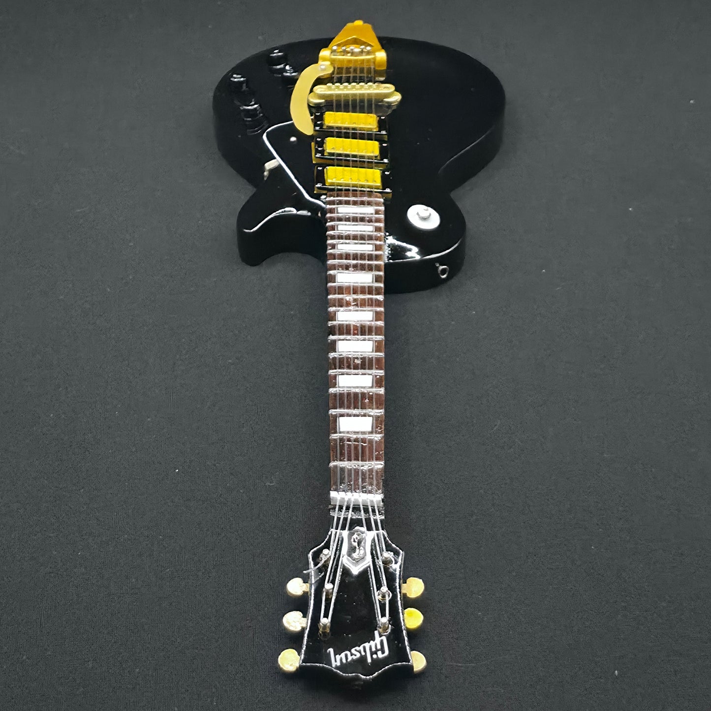 Miniature Guitar - Gibson Les Paul Black Beauty - Model Guitar Inc Stand