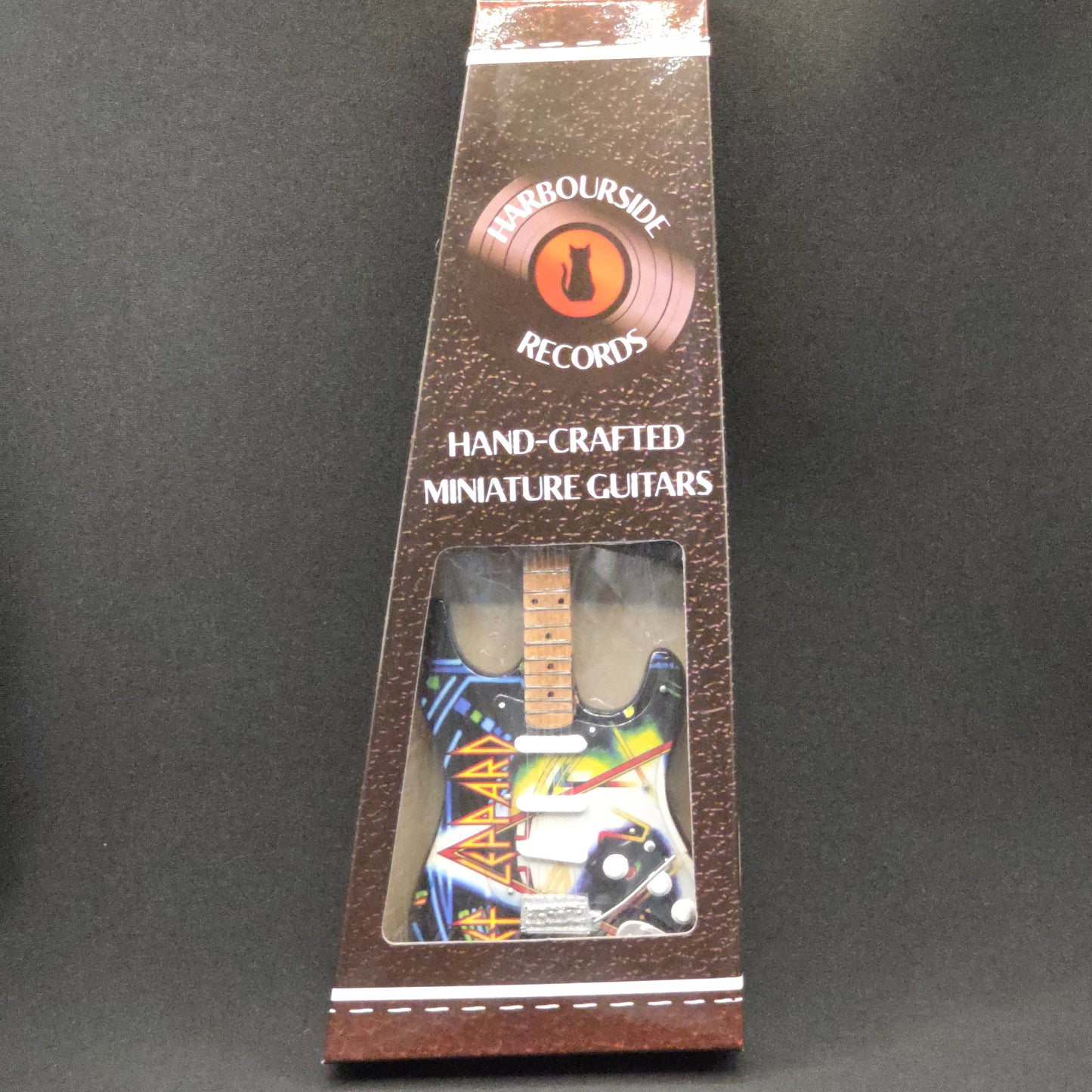 Miniature Guitar - Def Leppard Hysteria Fender Stratocaster  - Model Guitar Inc Stand