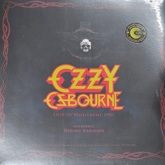 Ozzy Osbourne - Live In Montreal 1981 feat Randy Rhoads Vinyl Record Yellow Coloured