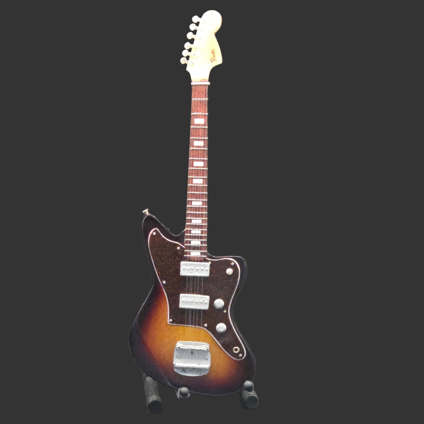 Miniature Guitar - Fender Jazzmaster Sunburst  - Model Guitar Inc Stand
