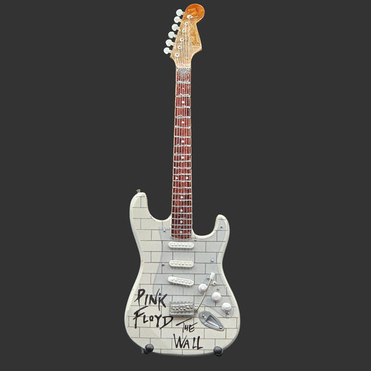 Miniature Guitar - Pink Floyd The Wall Fender Stratocaster - Model Guitar Inc Stand