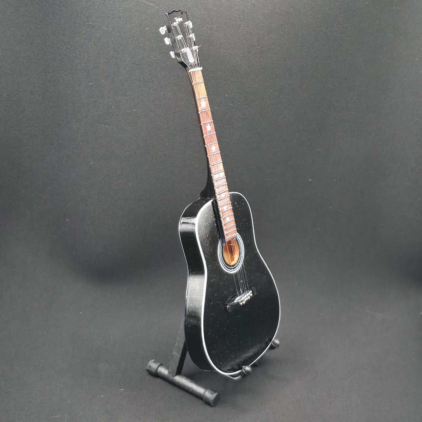 Miniature Guitar - Taylor Swift Eras Tour Black Sparkle - Model Guitar Inc Stand