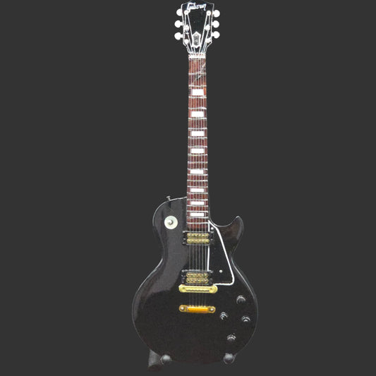 Miniature Guitar - Black Gibson Les Paul - Model Guitar Inc Stand