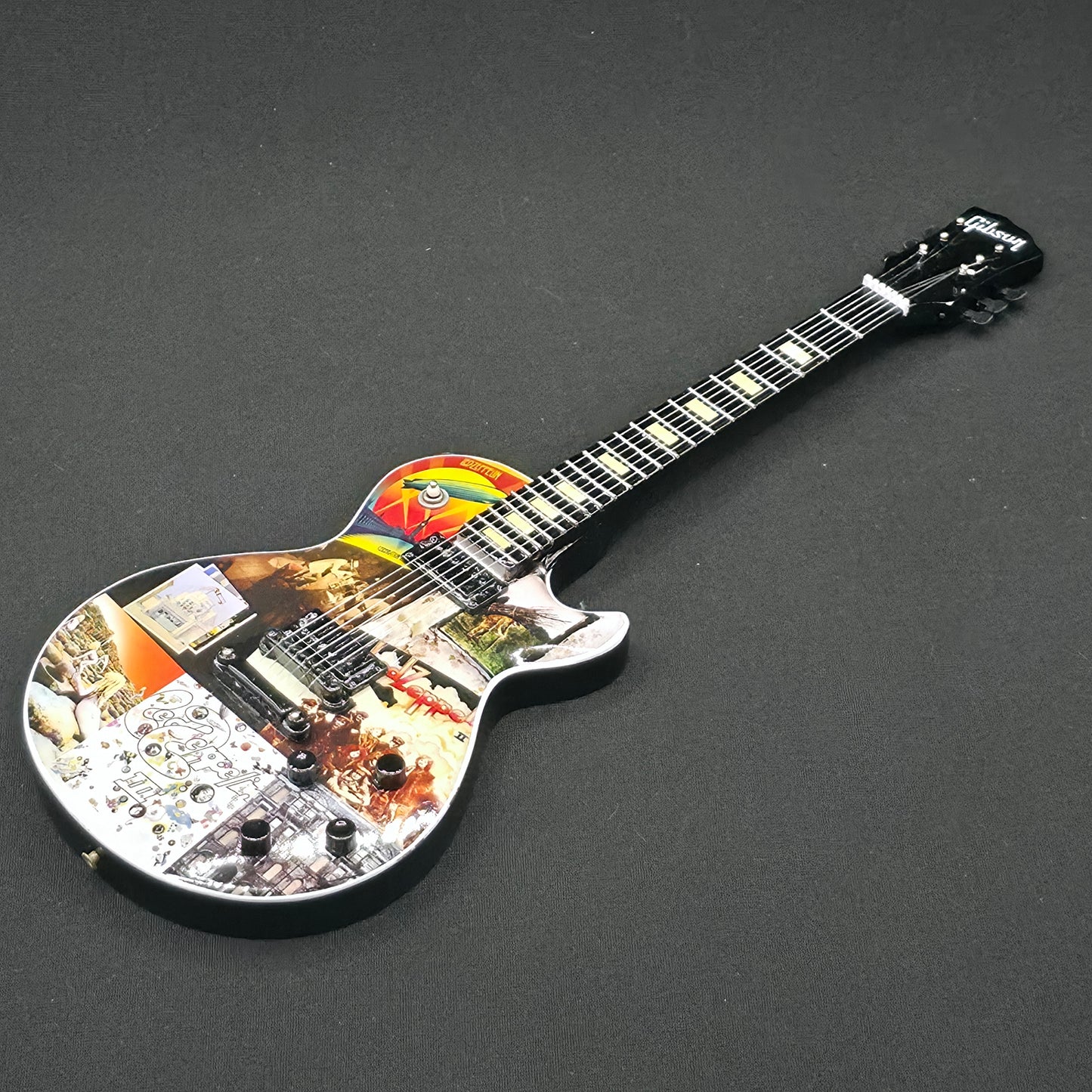 Miniature Guitar - Led Zeppelin Album Covers Les Paul - Model Guitar Inc Stand