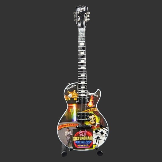 Miniature Guitar - Silverchair Gibson Les Paul Album Covers - Model Guitar Inc Stand