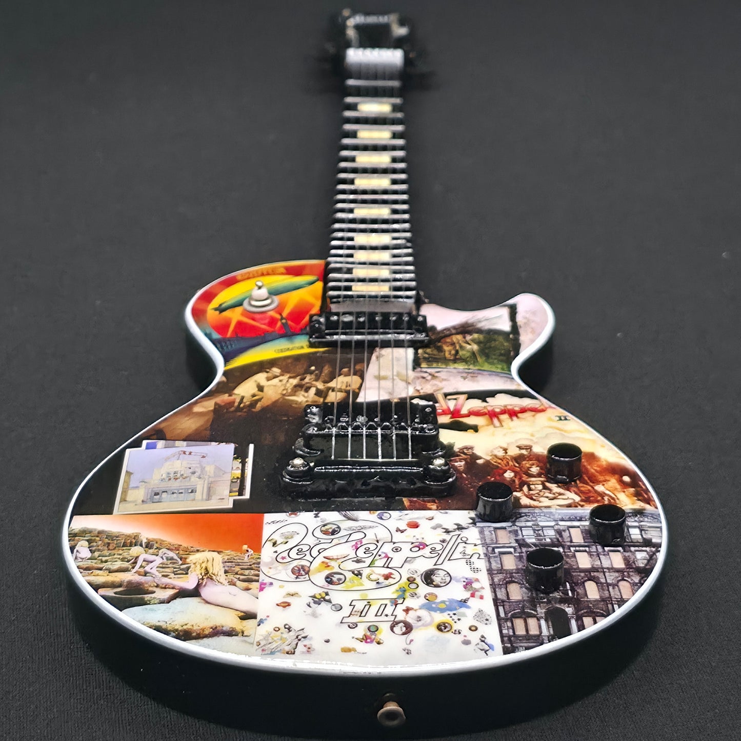 Miniature Guitar - Led Zeppelin Album Covers Les Paul - Model Guitar Inc Stand