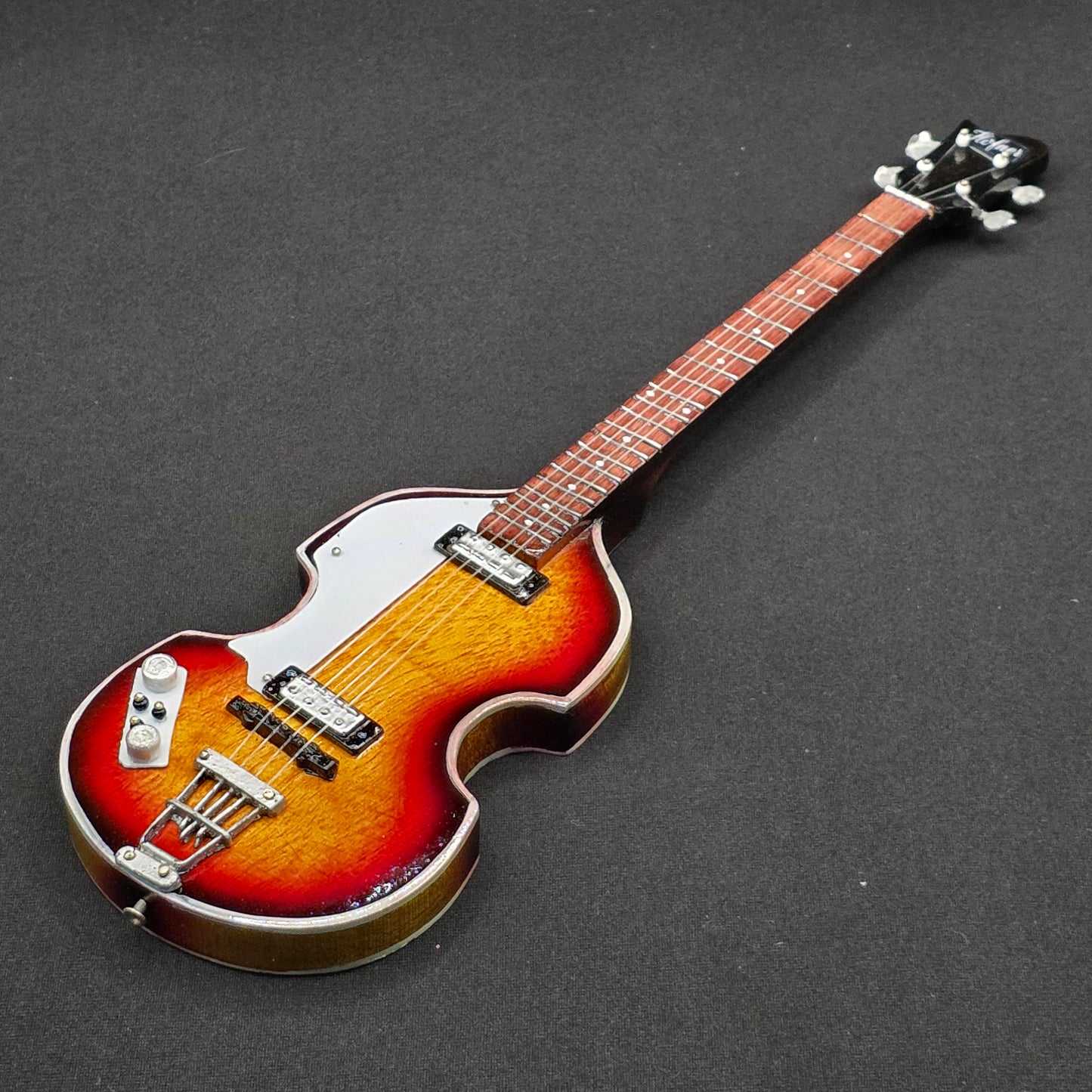 Miniature Guitar - Paul McCartney / The Beatles Hofner Violin Bass - Model Guitar Inc Stand