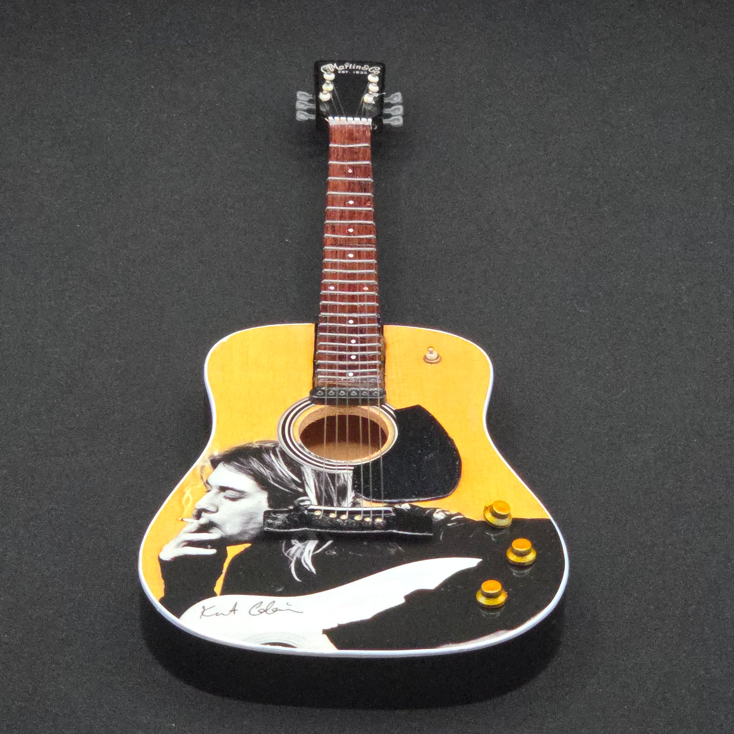 Miniature Guitar - Nirvana Kurt Cobain Unplugged - Model Guitar Inc Stand