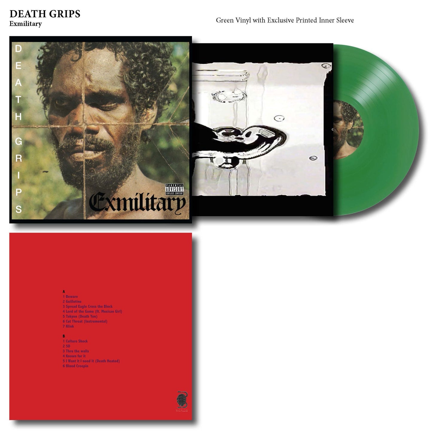 Death Grips - Ex Military Exmilitary Vinyl Record LP Green Coloured