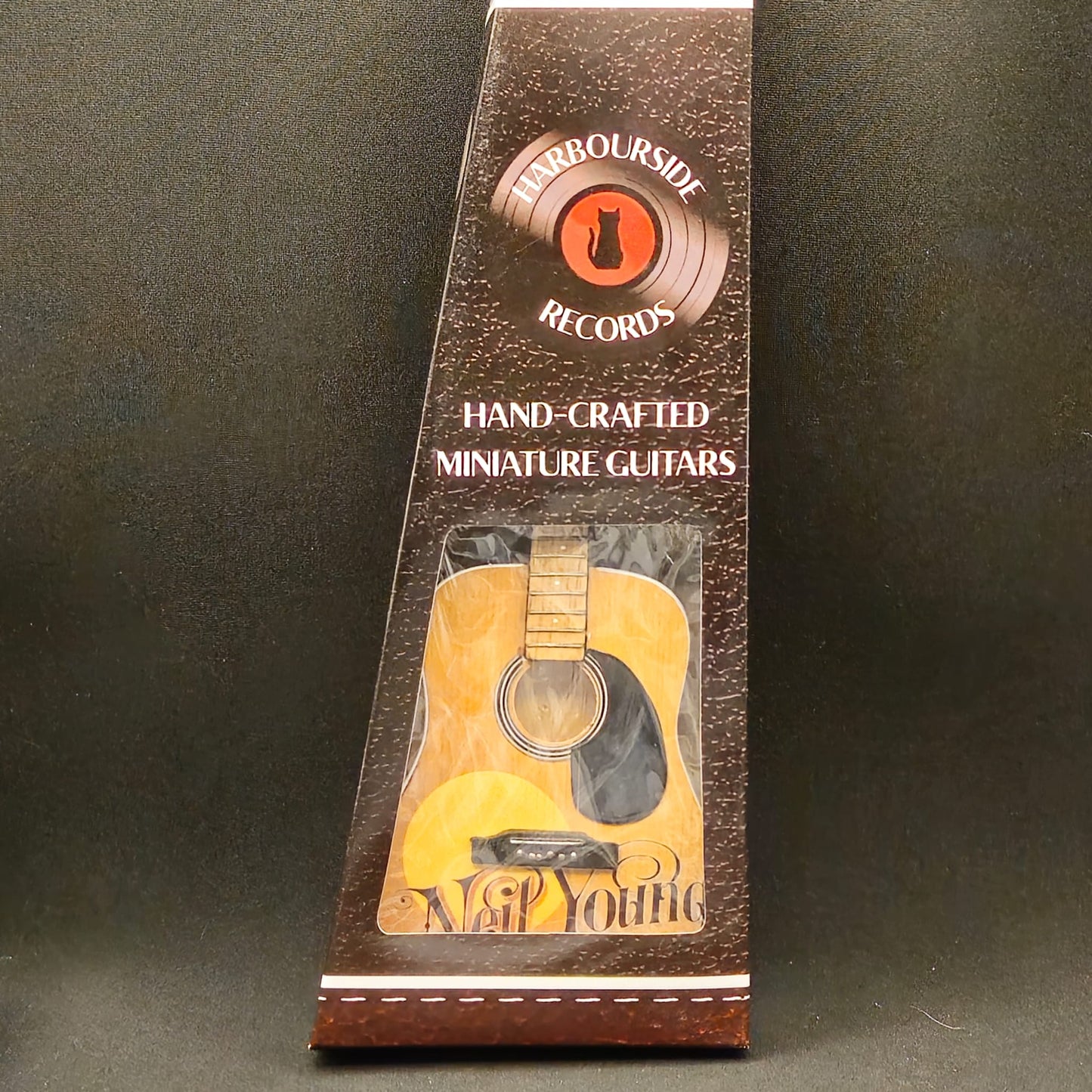 Miniature Guitar - Neil Young Harvest Gibson Acoustic  - Model Guitar Inc Stand