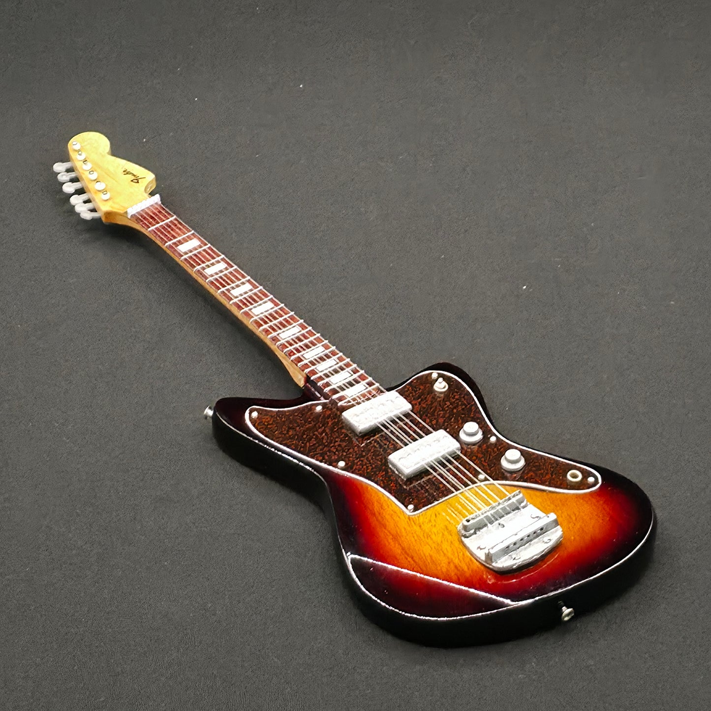 Miniature Guitar - Fender Jazzmaster Sunburst  - Model Guitar Inc Stand