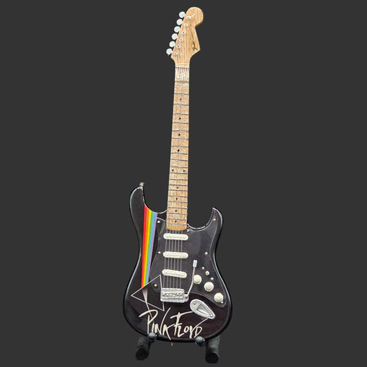 Miniature Guitar - Pink Floyd Dark Side Of The Moon Fender Stratocaster - Model Guitar Inc Stand