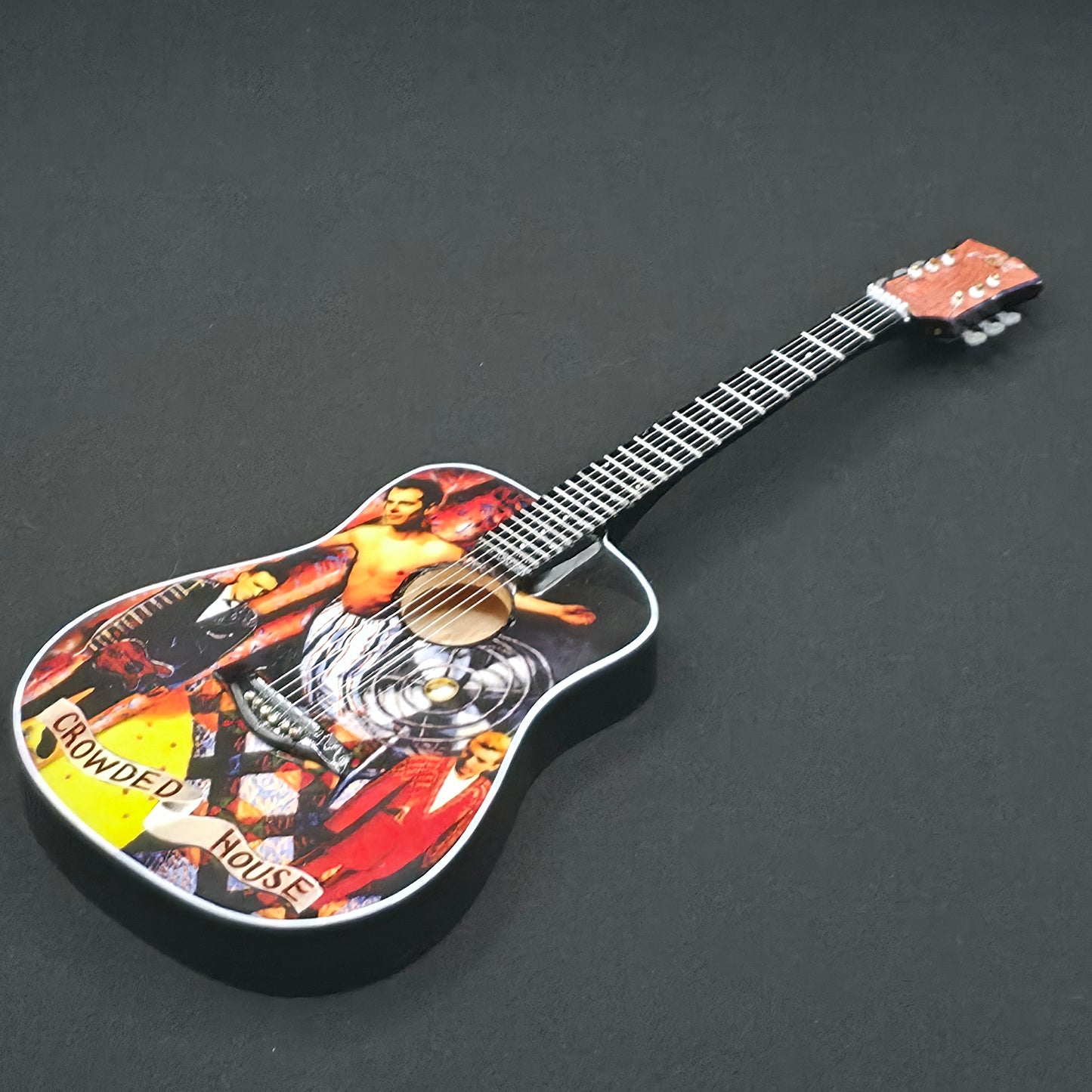 Miniature Guitar - Crowded House Acoustic  - Model Guitar Inc Stand