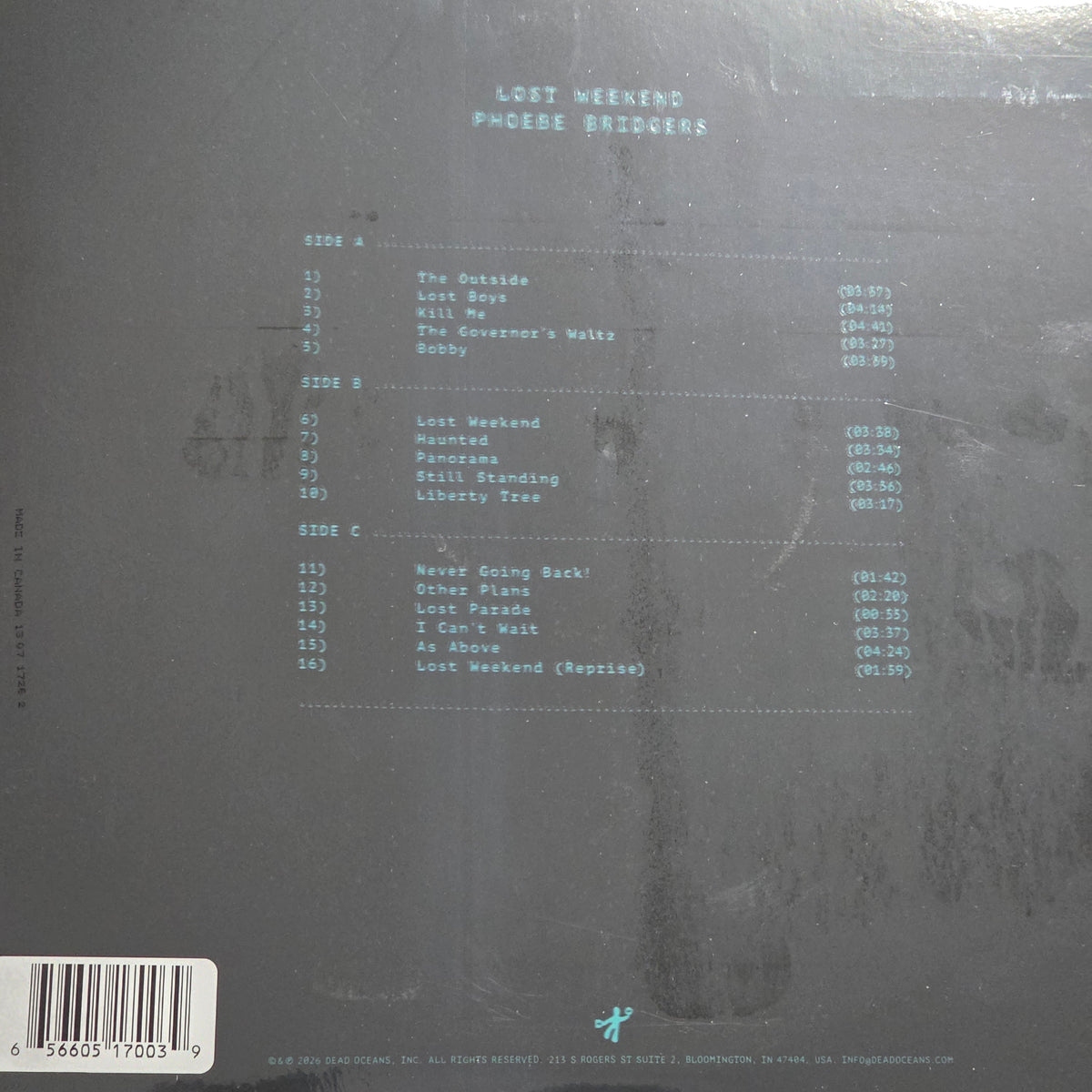 Phoebe Bridgers - Lost Weekend (2xLP, Album, Ltd, Gre Rogue Planet Coloured) Vinyl Record / LP