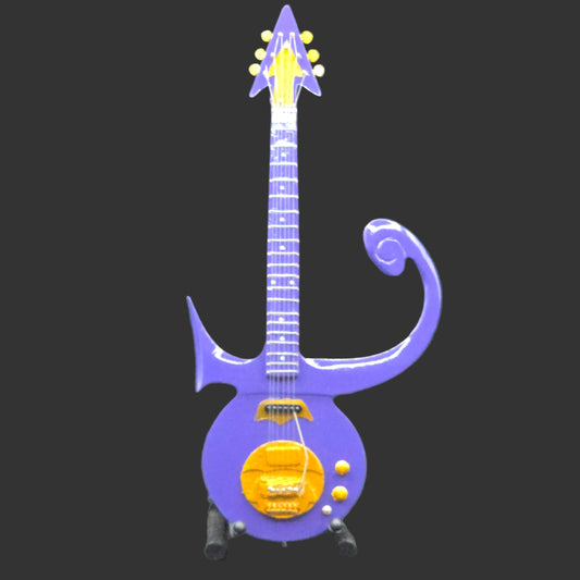 Miniature Guitar - Prince Purple Rain  - Model Guitar Inc Stand