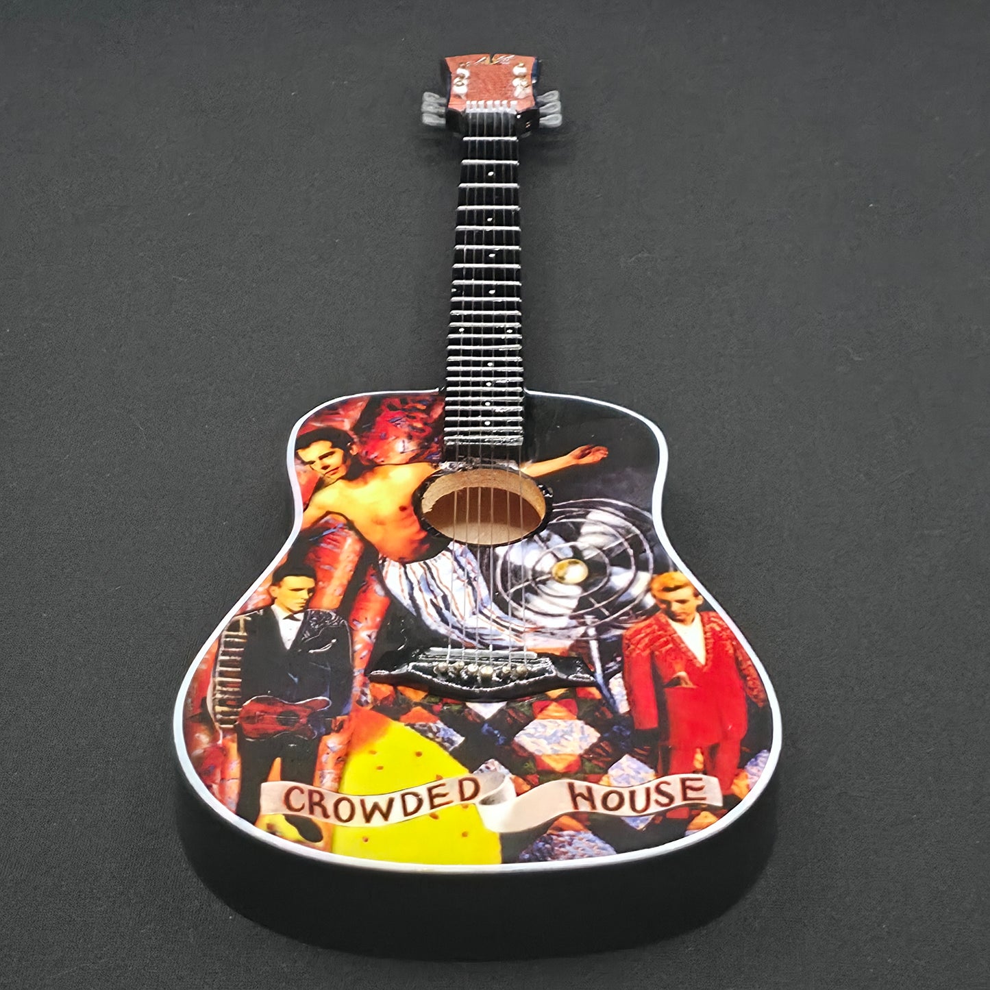 Miniature Guitar - Crowded House Acoustic  - Model Guitar Inc Stand