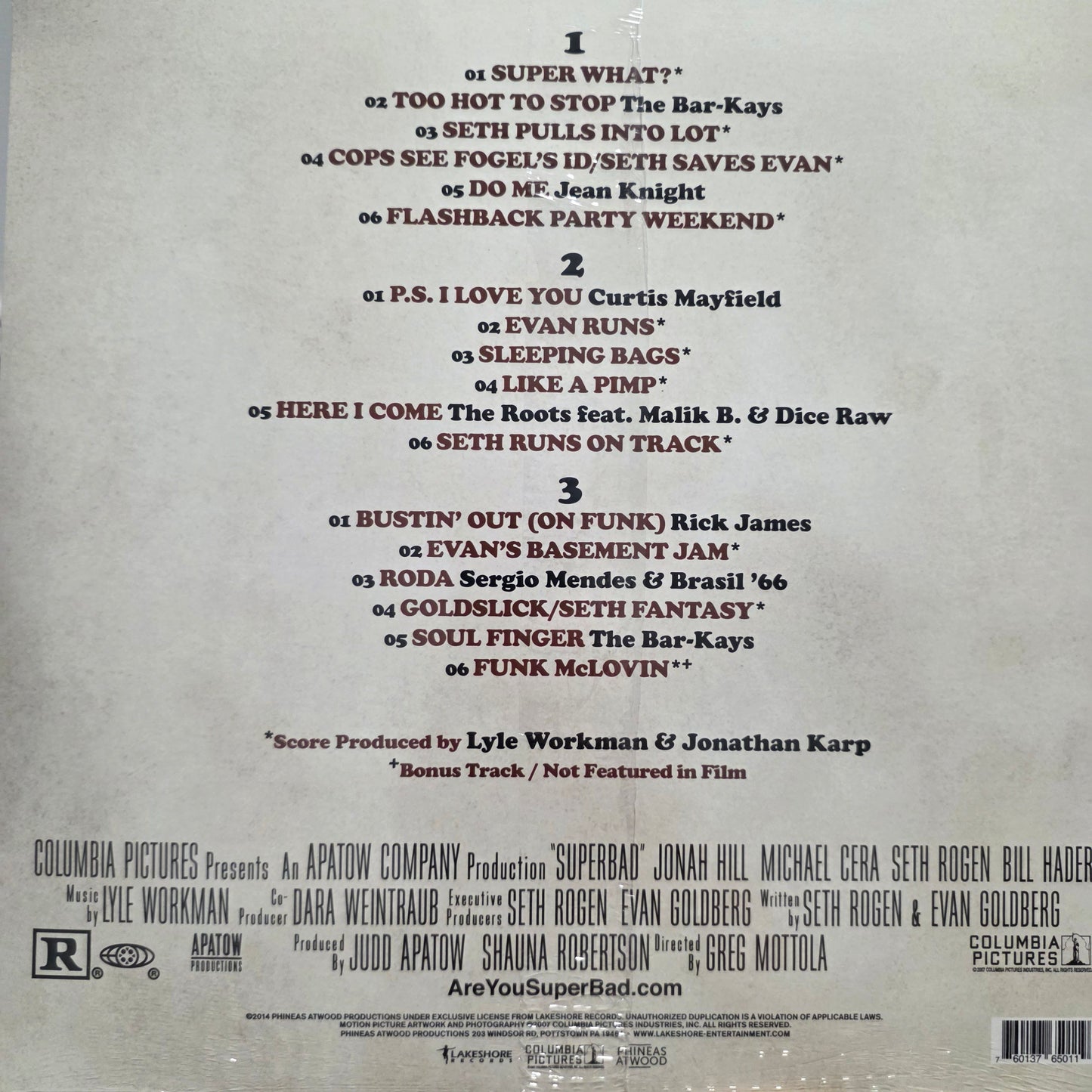 Superbad (Original Motion Picture Soundtrack) Lyle Workman - (LP + LP, S/Sided + Comp) Vinyl Record / LP