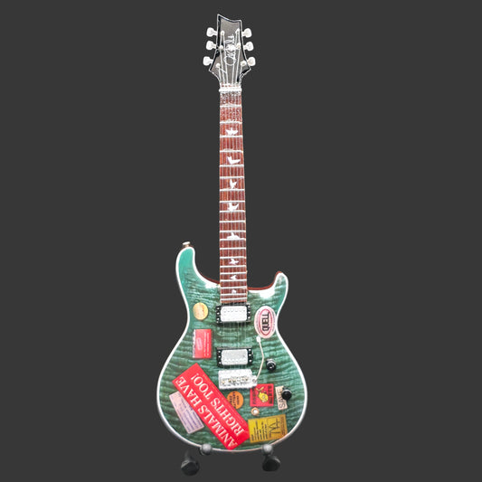 Miniature Guitar - Silverchair / Daniel Johns Green PRS - Model Guitar Inc Stand