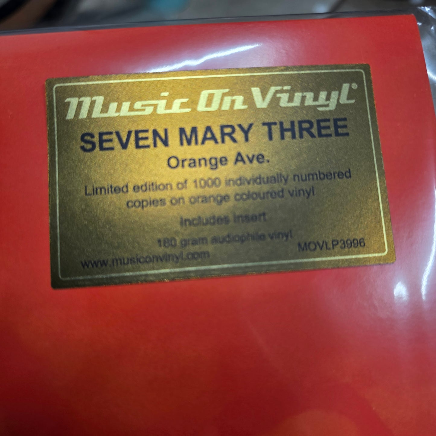 Seven Mary Three - Orange Ave Vinyl Record LP Orange Colouree LTD / 1000 Orange Avenue