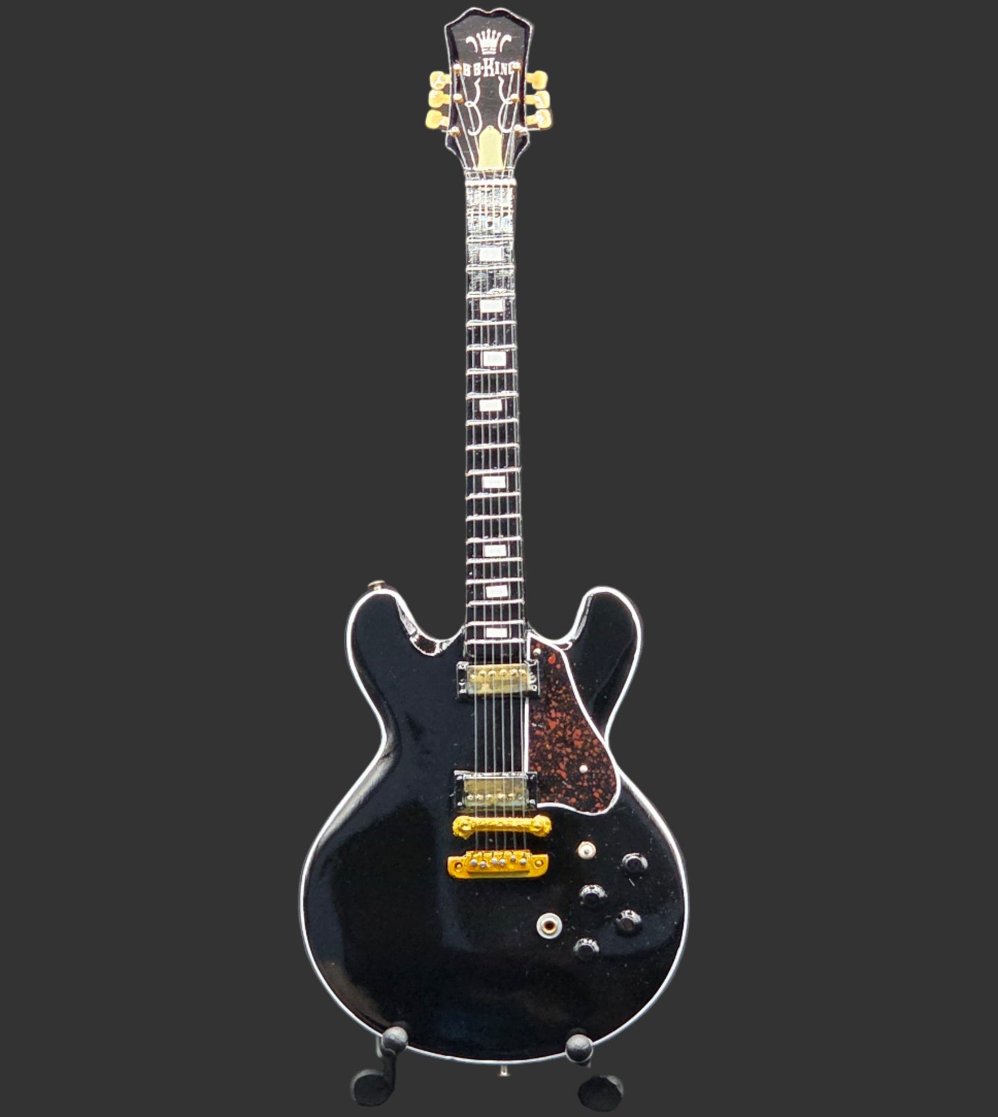 Miniature Guitar -  BB King B.B King Lucille Gibson Black - Model Guitar Inc Stand