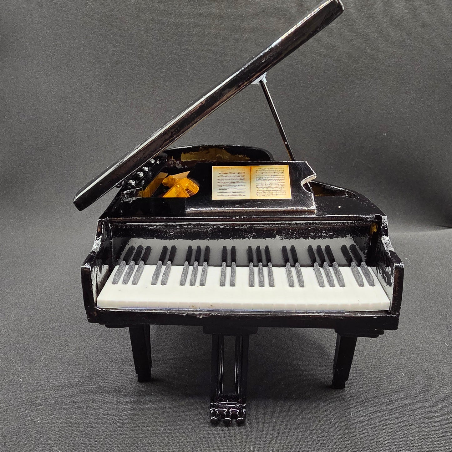 Miniature Piano - Queen Black Grand +Stool / Microphone/Stand