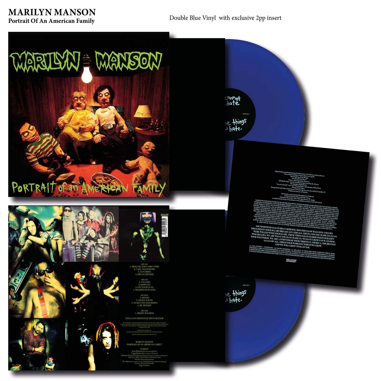 Marilyn Manson - Portrait Of An American Family - 2 x LP  Blue Coloured Vinyl Record