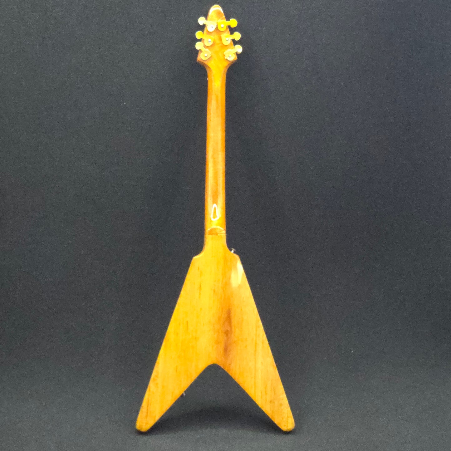 Miniature Guitar - Gibson Flying V Natural - Model Guitar Inc Stand