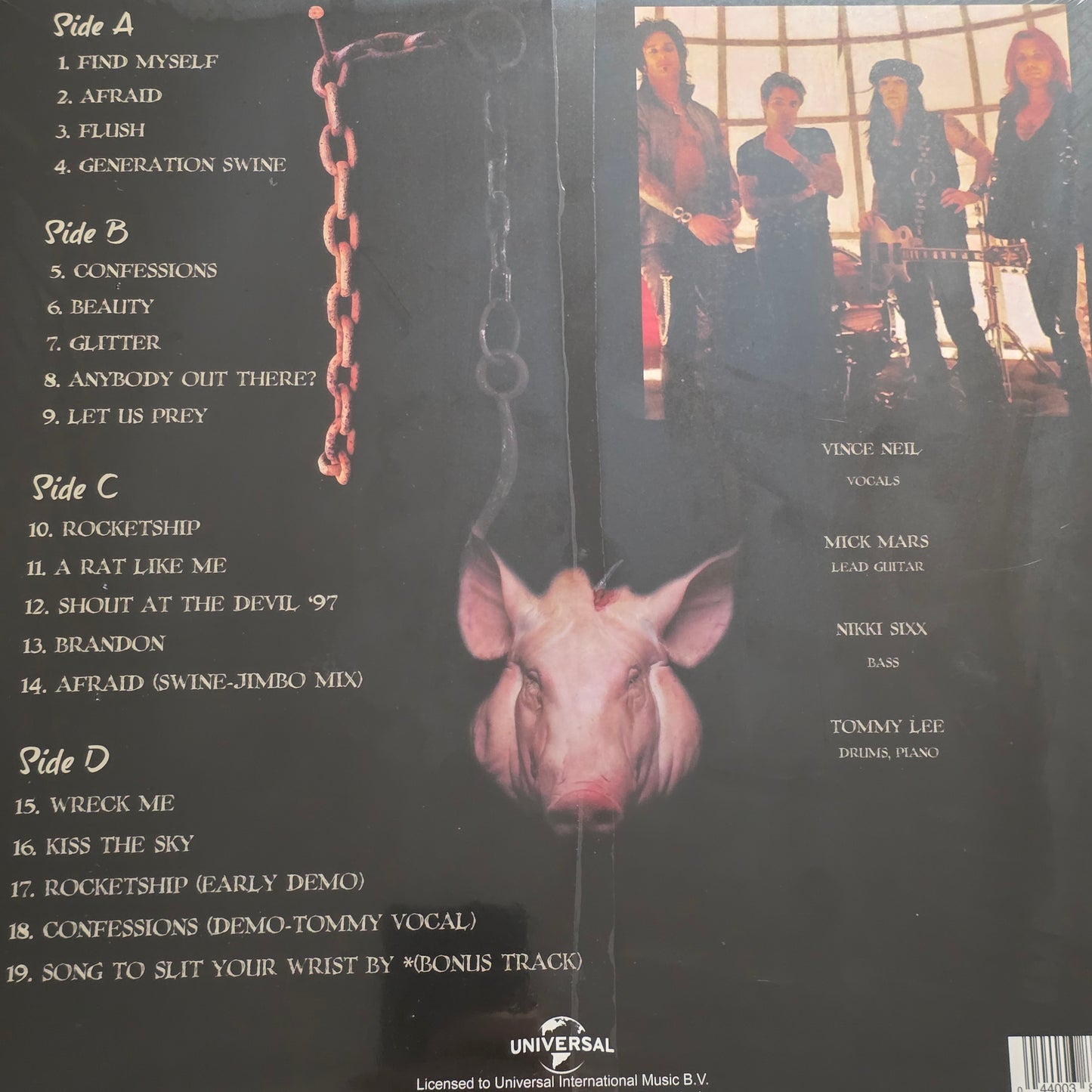 Motley Crue ‎– Generation Swine Vinyl Record 2LP