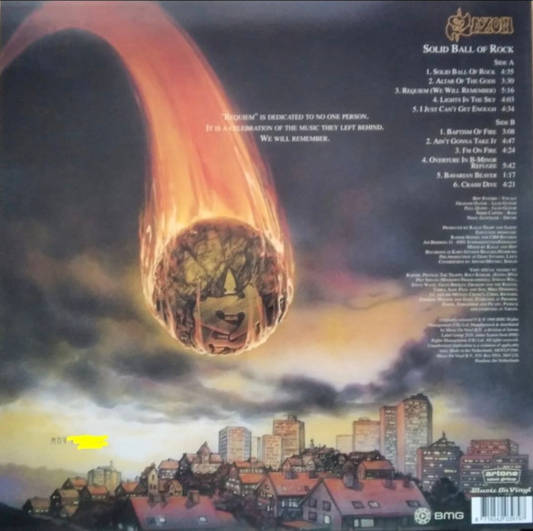 Saxon - Solid Ball Of Rock (LP, Album, Ltd, Num, RE, RP, Sil) Vinyl Record / LP