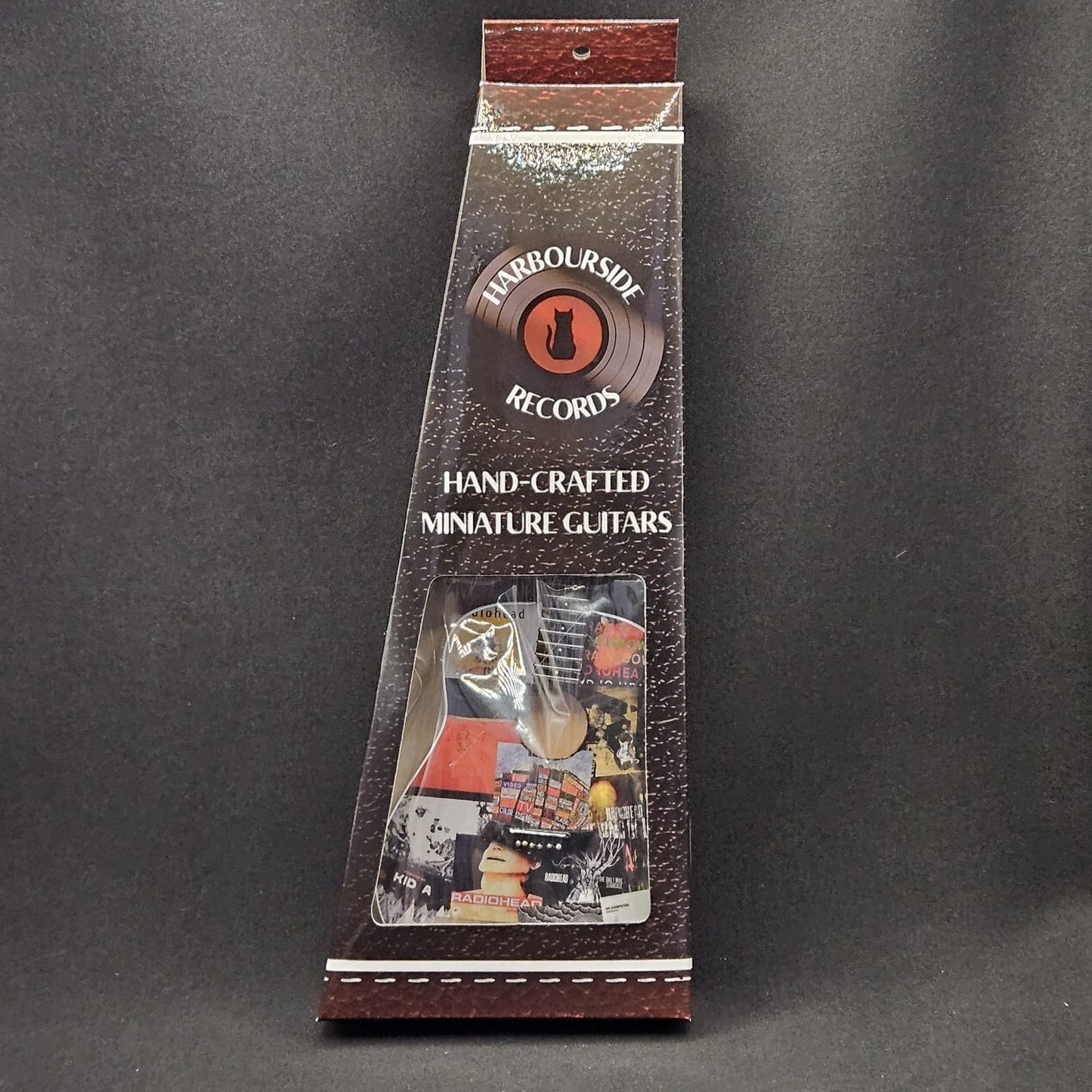 Miniature Guitar - Radiohead / Thom Yorke Album Covers Gibson Acoustic - Model Guitar Inc Stand