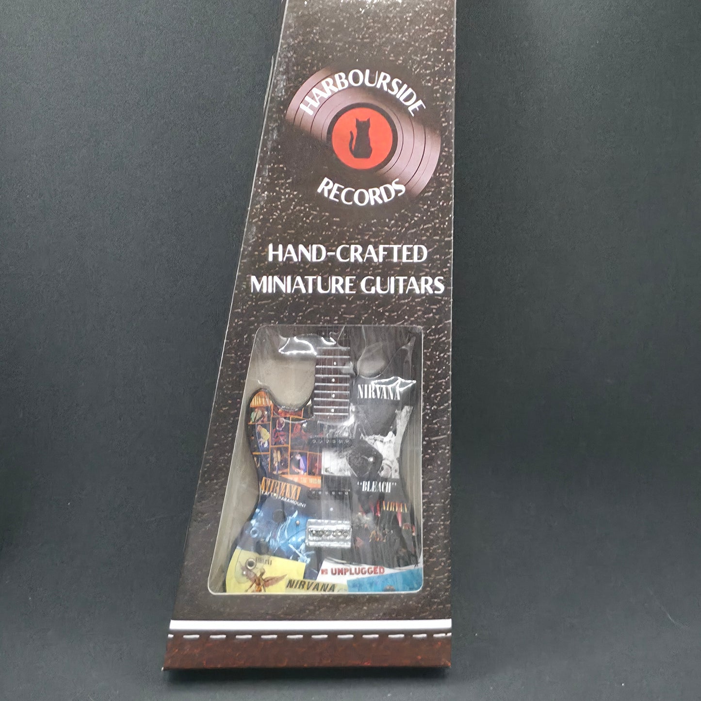 Miniature Guitar - Nirvana Kurt Cobain Fender Mustang Album Covers  - Model Guitar Inc Stand